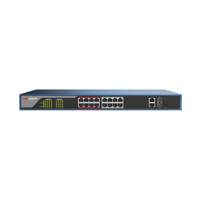 Switch POE 16 cổng Hikvision DS-3E1318P-EI switch poe 16 cong hikvision ds 3e1318p ei 1