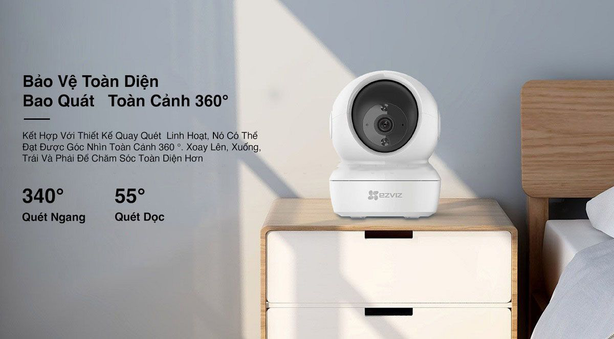 Camera WiFi EZVIZ H6C 4MP quay quét thông minh camera H6c 1080P 2MP EZVIZ wifi khong day 360 2