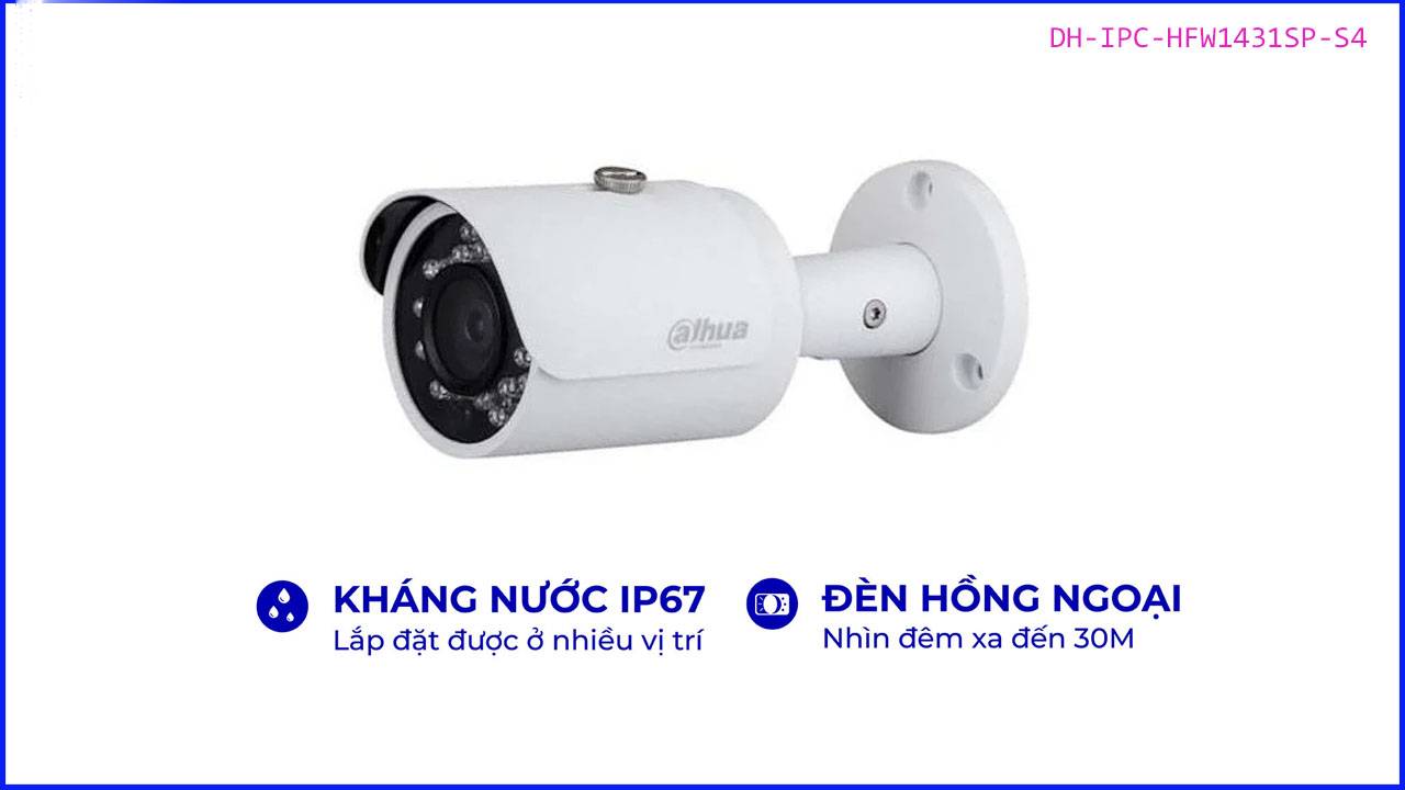 Camera IP 4MP Dahua DH-IPC-HFW1431SP-S4 camera ip dahua ngoai troi co dinh dh ipc hfw1431sp s4 2 1