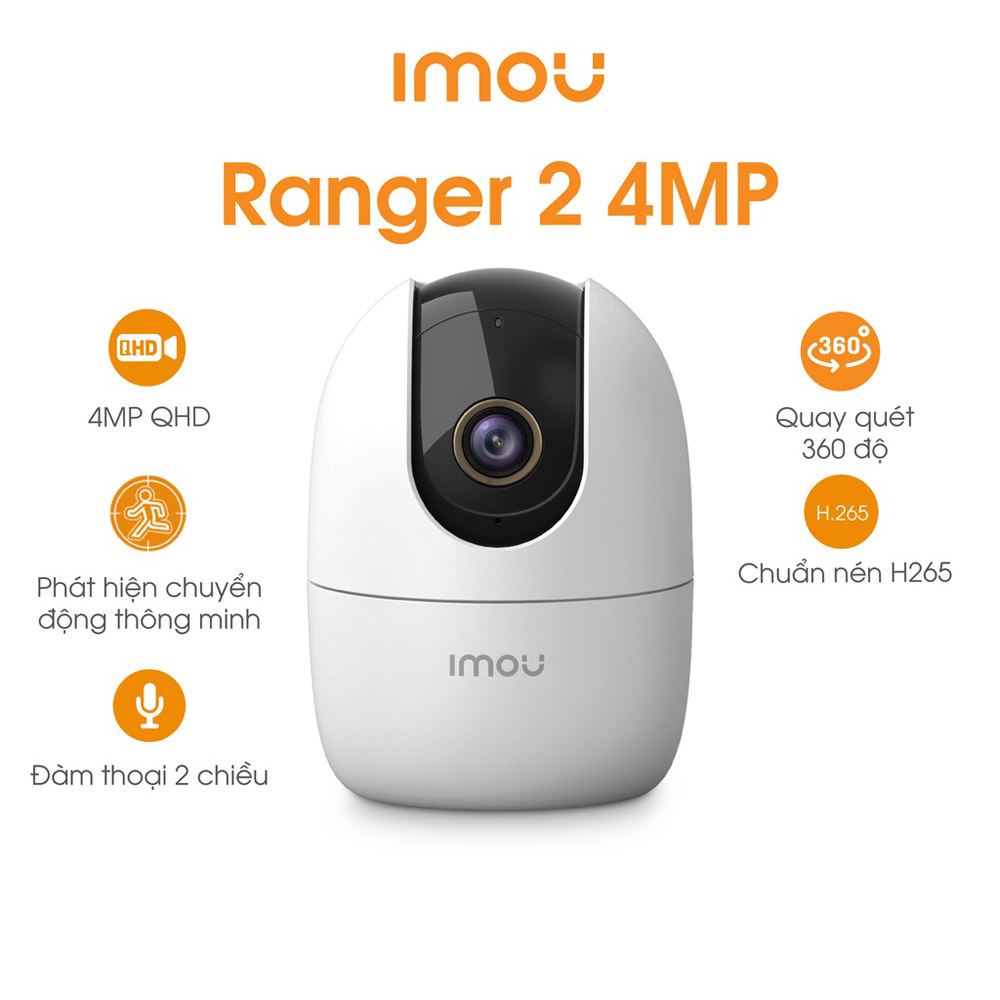Camera Wifi 360 độ 4MP IMOU IPC-A42P-L (Ranger 2 ) camera wifi 360 do imou ranger 2 4mp ipc a42p l 1