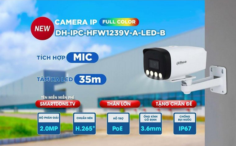 Camera IP 2MP thân trụ DAHUA DH-IPC-HFW1239V-A-LED-B cameraip2mpthantrudahuadhipchfw1239valedb2 3654