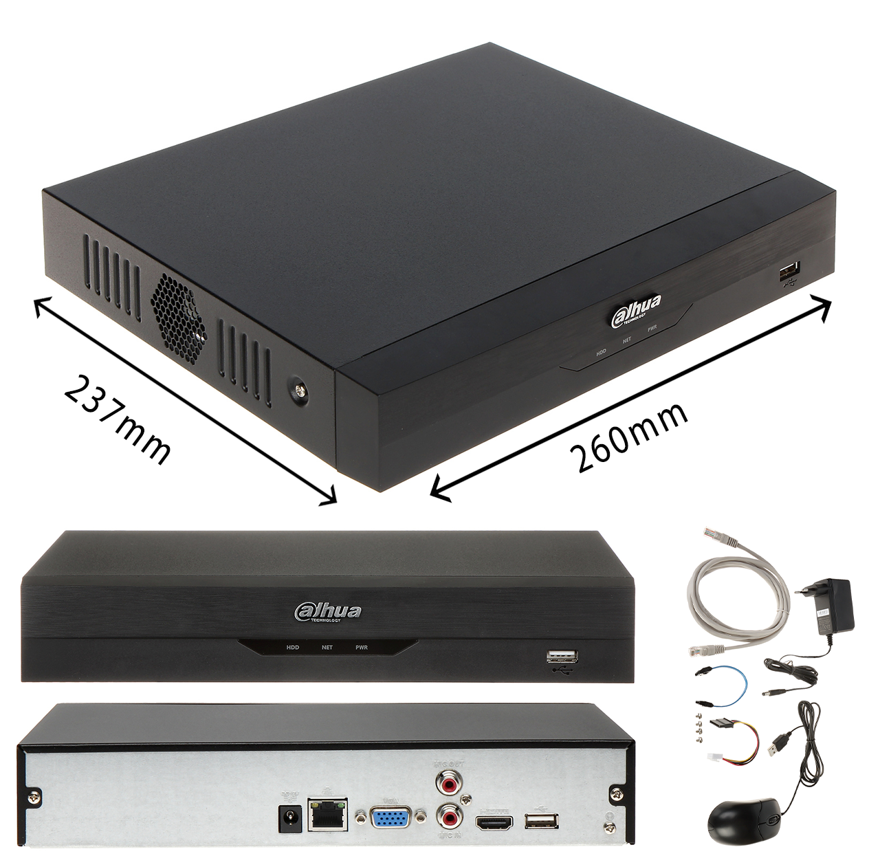 Đầu ghi hình IP 4 kênh DAHUA DHI-NVR2104HS-I2 rejestrator ip dahua na 4 kamery nvr2104hs i2 wizsense 04