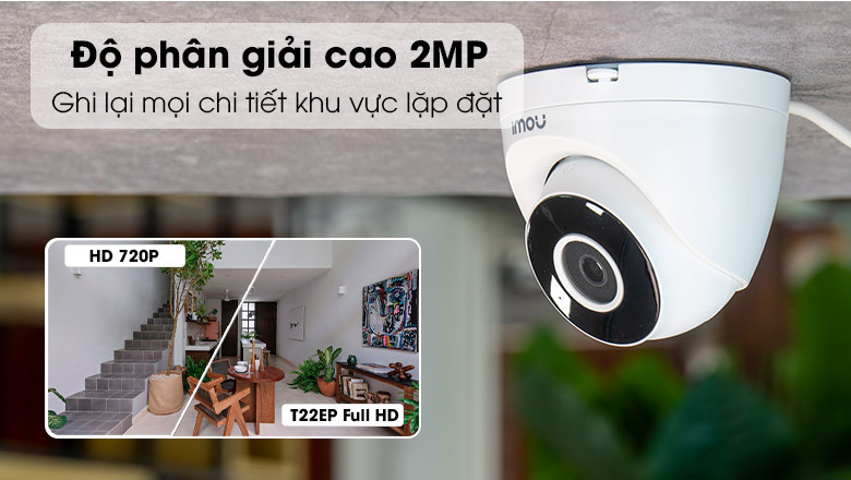 Camera IP Wifi Dome 2MP IMOU IPC-T22EP t22ep 1