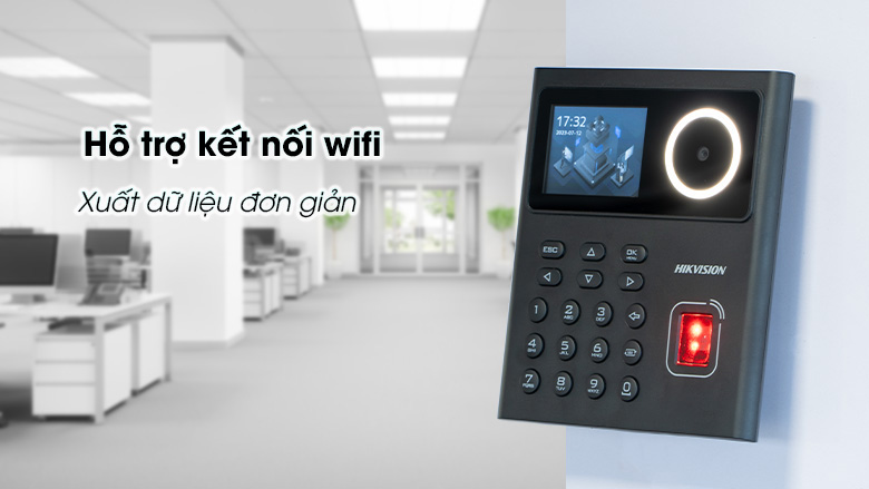 may cham cong hikvision ds k1t320mfwx ket noi don gian
